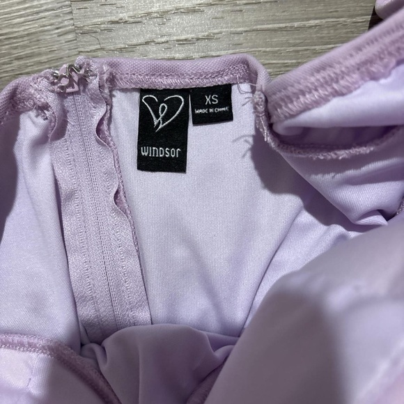 Windsor Lilac Off-Shoulder Mini Dress - Picture 2 of 3